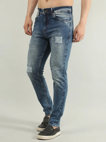 Light Indigo Ferdinand Slim Tapered Fit Jeans Tim Paris
