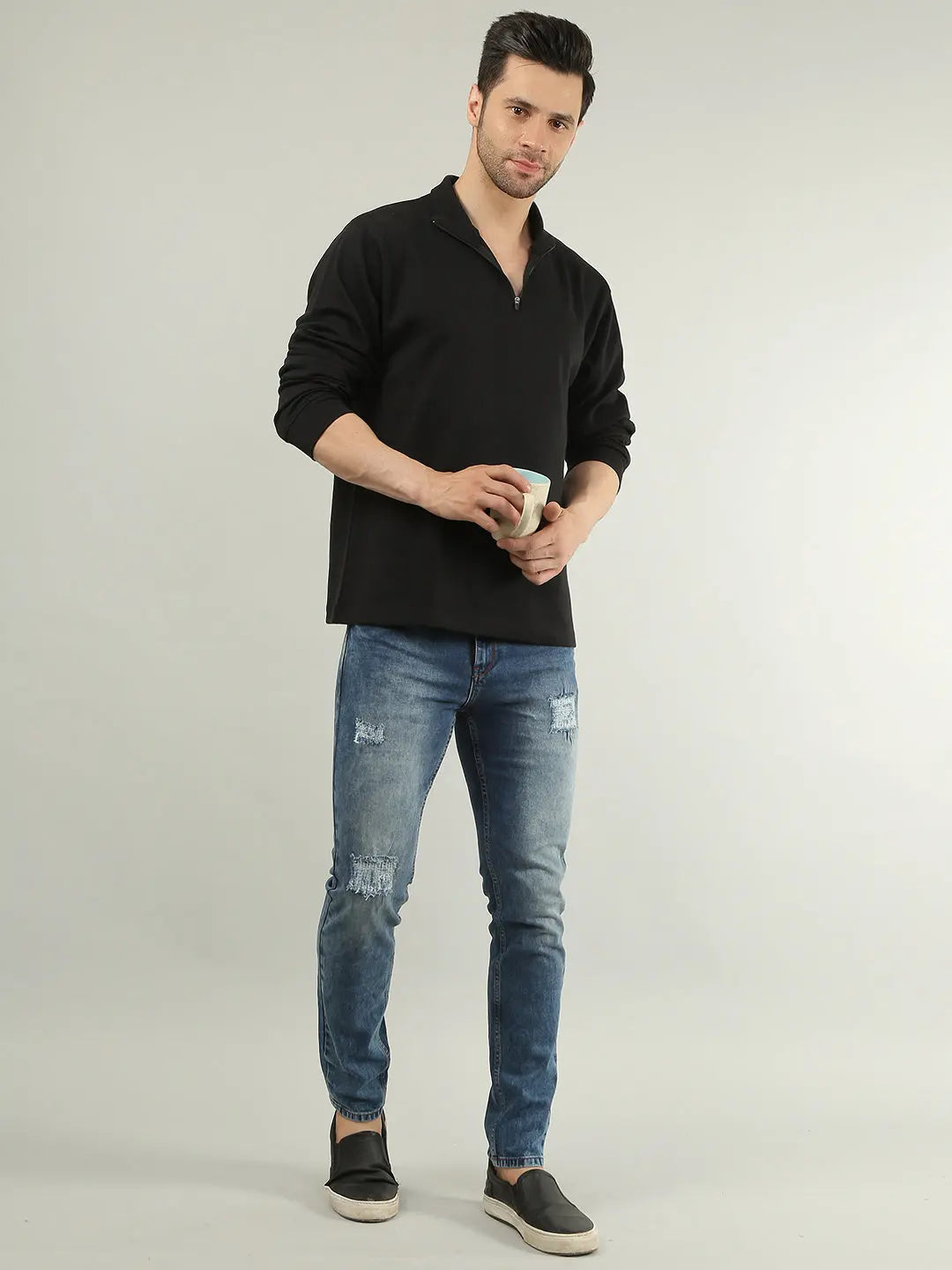 Light Indigo Ferdinand Slim Tapered Fit Jeans Tim Paris