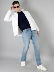 Bomber White Jacket for men