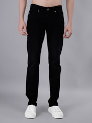 Men's Solid Black Jeans