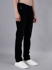 Men's Solid Black Jeans