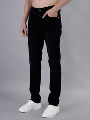 Men's Solid Black Jeans