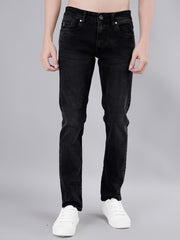 Men's Solid Black Jeans