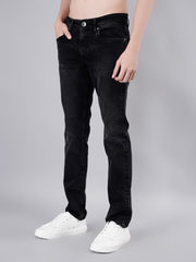 Men's Solid Black Jeans