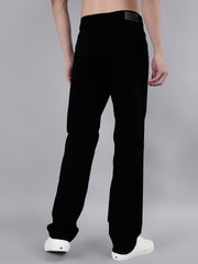 Men's Solid Enzyme Black Stretchable Jeans