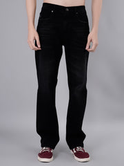 Black Relaxed Fit Stretch Jeans