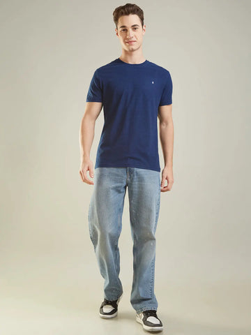 Light Wash Solid T-Shirt Tim Paris