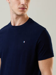 Blue Solid Regular Fit T-shirt