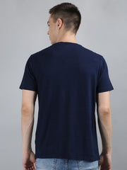 Rinse Washed Blue Printed T-Shirt