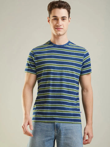 Medium Wash Solid T-Shirt Tim Paris