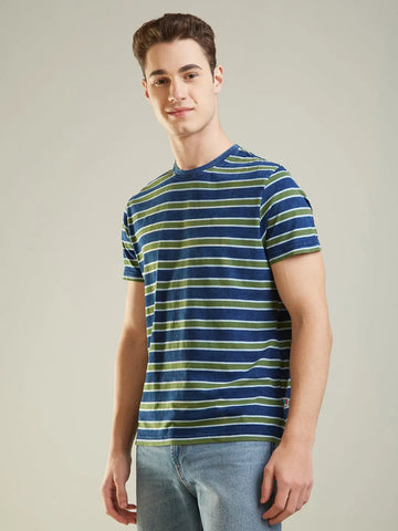 Medium Wash Solid T-Shirt Tim Paris