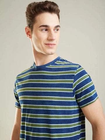 Medium Wash Solid T-Shirt Tim Paris