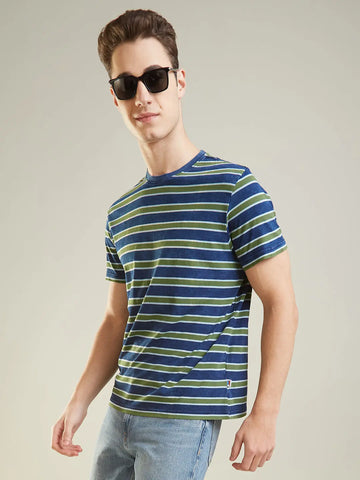 Medium Wash Solid T-Shirt Tim Paris