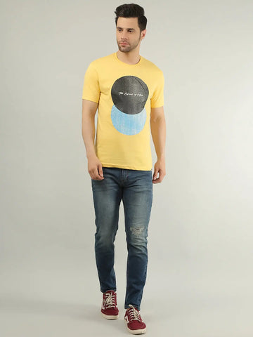 Tourmaline Yellow Printed T-Shirt Tim Paris