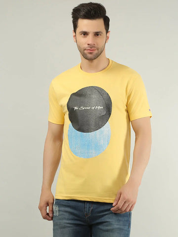 Tourmaline Yellow Printed T-Shirt Tim Paris