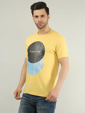 Tourmaline Yellow Printed T-Shirt Tim Paris