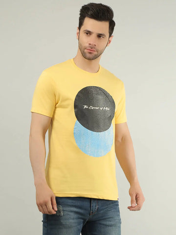 Tourmaline Yellow Printed T-Shirt Tim Paris
