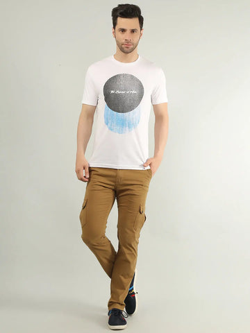 White Printed T-Shirt Tim Paris
