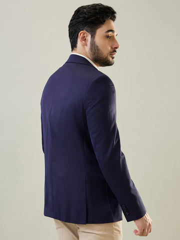 Ink Blue Knitted Blazer Tim Paris