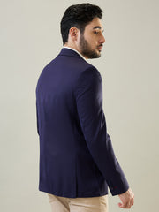 Ink Blue Knitted Blazer