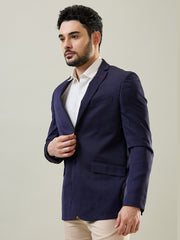 Ink Blue Knitted Blazer