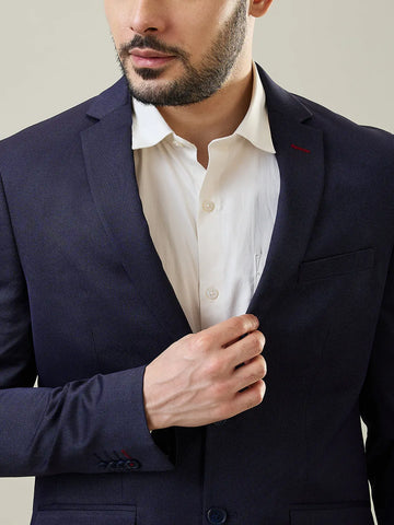 Ink Blue Knitted Blazer Tim Paris