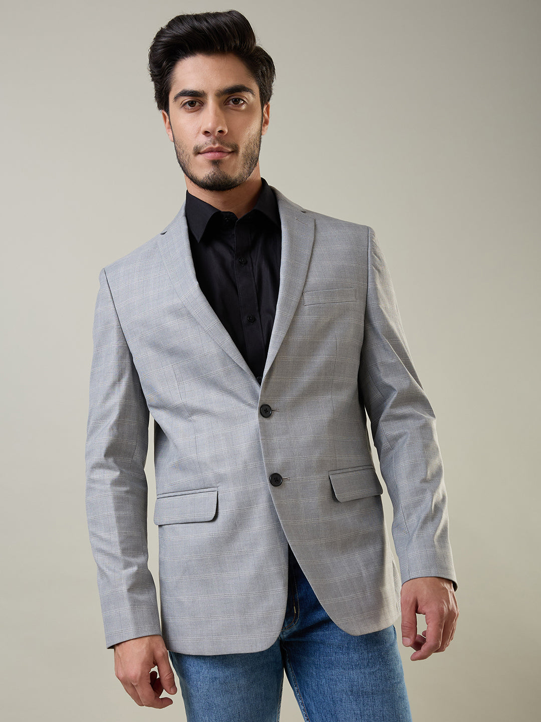 Light Grey Structure Blazers