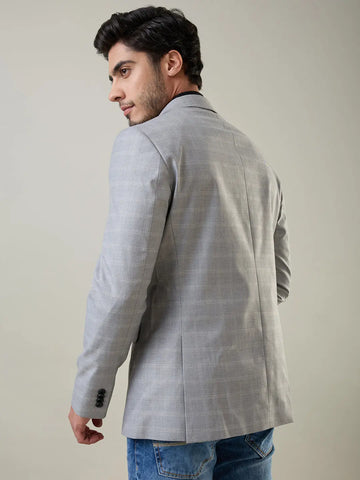 Light Grey Structure Blazers Tim Paris