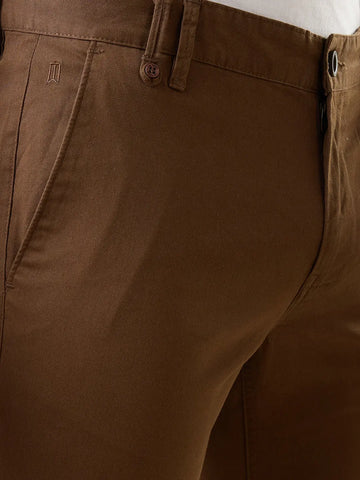Brown Slim Tapered Fit Chinos Tim Paris
