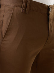 Brown Slim Tapered Fit Chinos