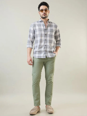 Green Slim Fit Chinos Tim Paris