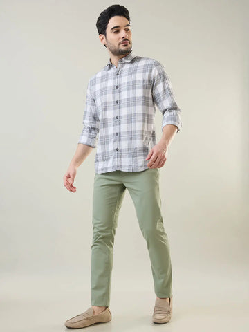 Green Slim Fit Chinos Tim Paris