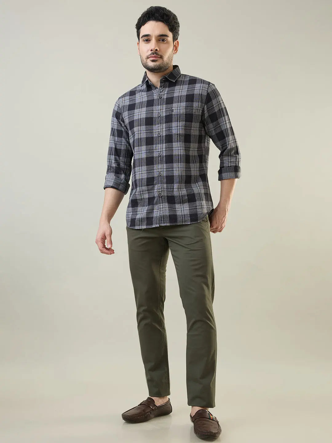 Olive Green Louis Slim Tapered Chinos TIM PARIS