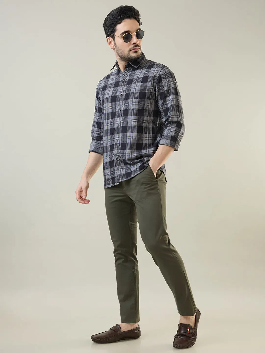 Olive Green Louis Slim Tapered Chinos TIM PARIS