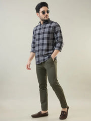 Olive Green Louis Slim Tapered Chinos TIM PARIS