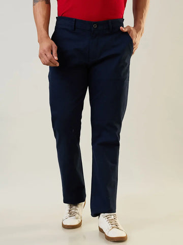 Navy Blue Relaxed Fit Chinos Tim Paris
