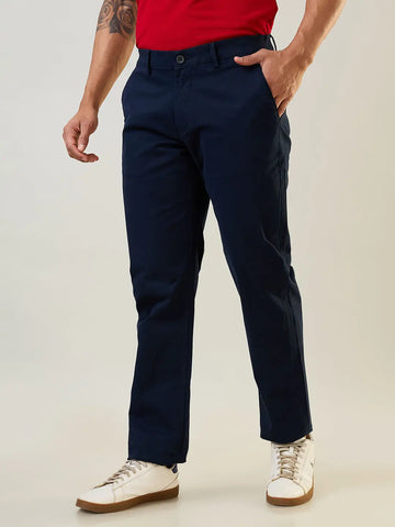 Navy Blue Relaxed Fit Chinos Tim Paris