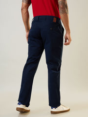 Navy Blue Relaxed Fit Chinos
