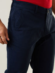 Navy Blue Relaxed Fit Chinos