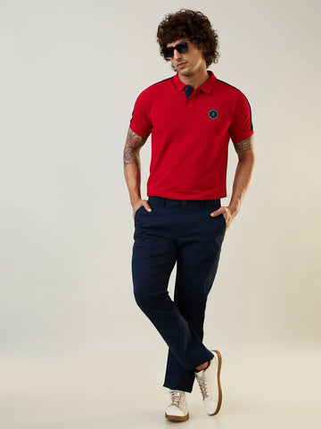 Navy Blue Relaxed Fit Chinos Tim Paris