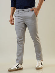 Lt Grey Slim Fit Chinos