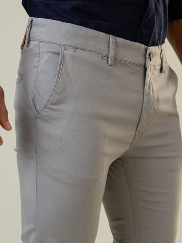 Lt Grey Slim Fit Chinos Tim Paris