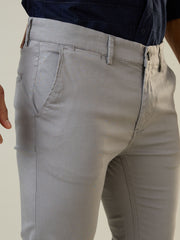 Lt Grey Slim Fit Chinos