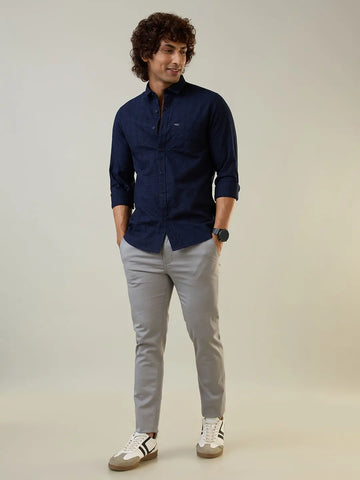 Lt Grey Slim Fit Chinos Tim Paris