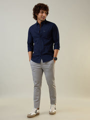 Lt Grey Slim Fit Chinos