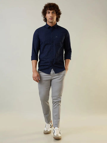 Lt Grey Slim Fit Chinos Tim Paris