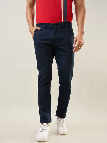Navy Blue Slim Fit Chinos Tim Paris