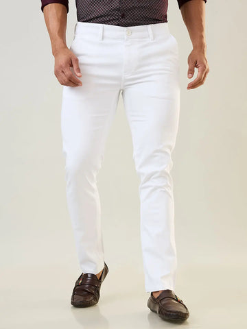 White Slim Fit Chinos Tim Paris