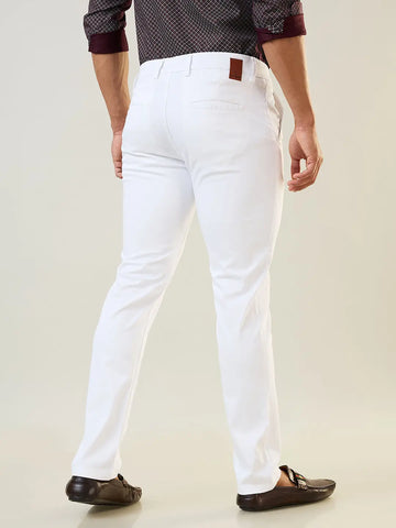 White Slim Fit Chinos Tim Paris