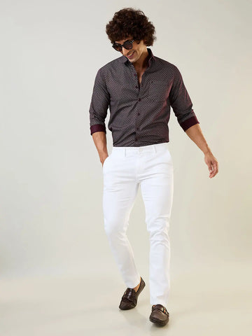 White Slim Fit Chinos Tim Paris